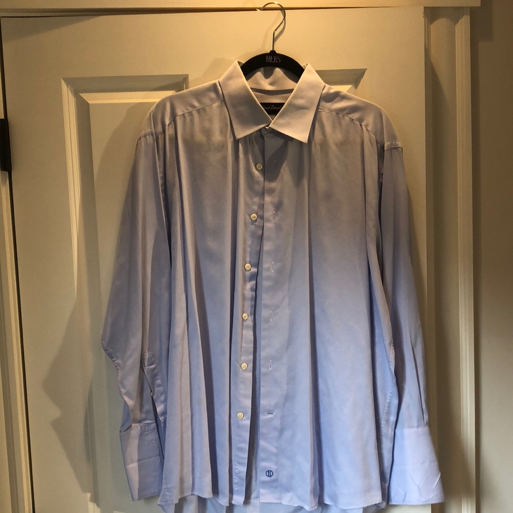 David Donahue light blue button down